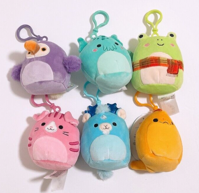 Squishmallows Assorted B 3.5″ Clip On Keychain (Set of 6) – Treasure Toys